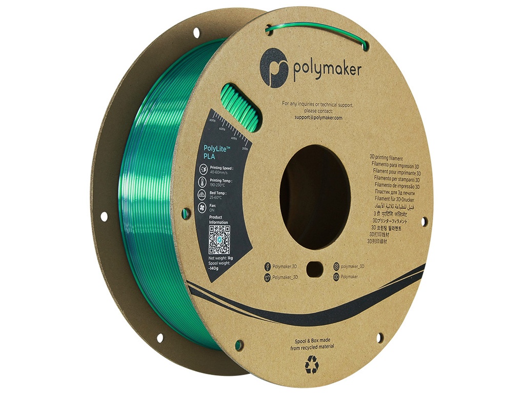 POLYMAKER SILK PLA 1,75mm JADEITE GREEN CHROME 1kg