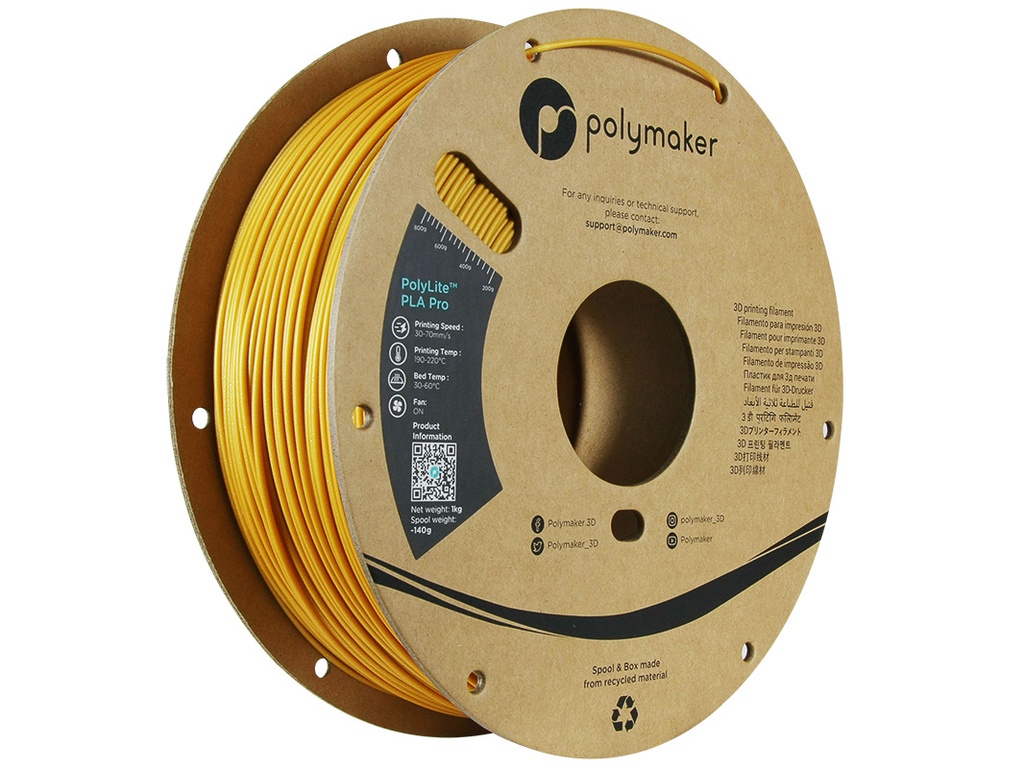 POLYMAKER PLA PRO 1,75mm GOLD 1kg