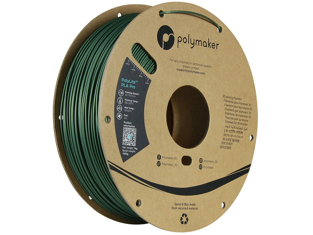 POLYMAKER PLA PRO 1,75mm METALLIC GREEN 1kg