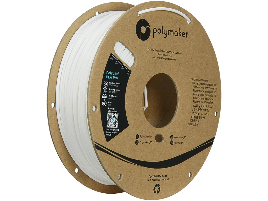POLYMAKER PLA PRO 2,85mm WHITE 1kg