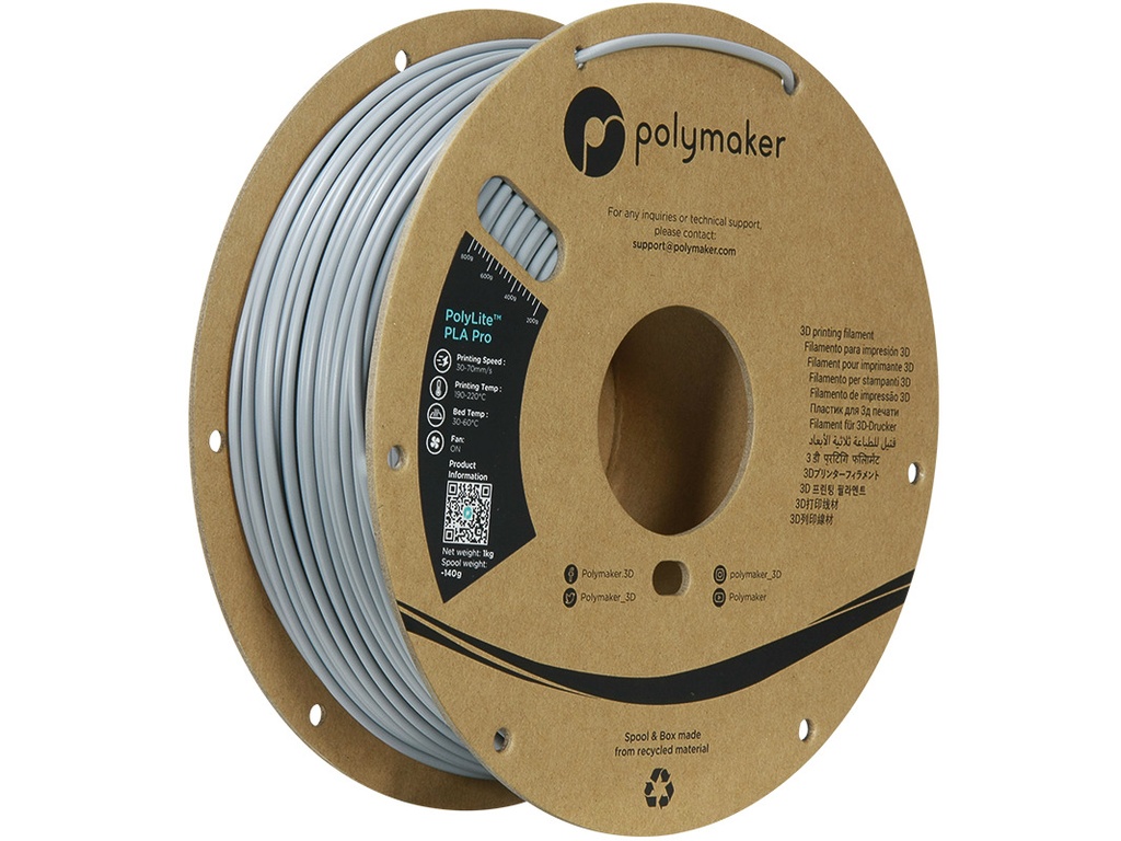 [109423440673] POLYMAKER PLA PRO 2,85mm GREY 1kg
