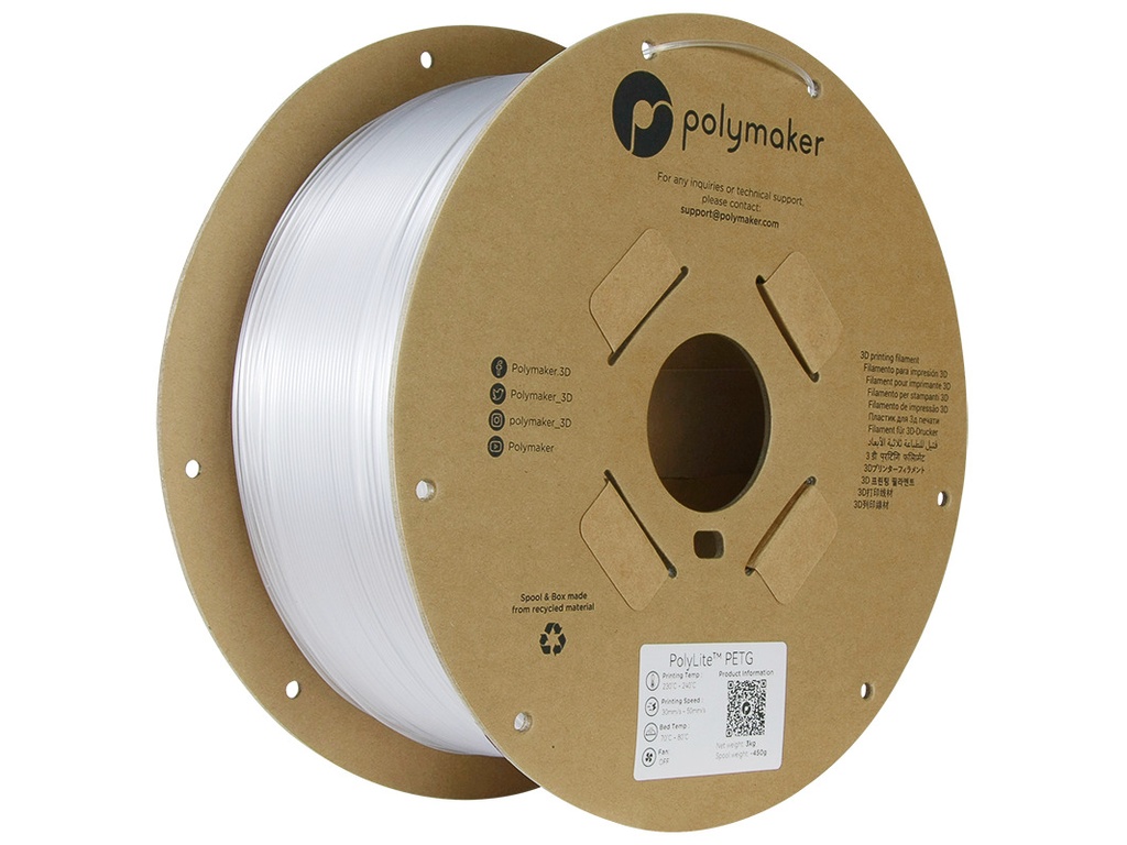 POLYMAKER PETG 1,75mm CLEAR 3kg