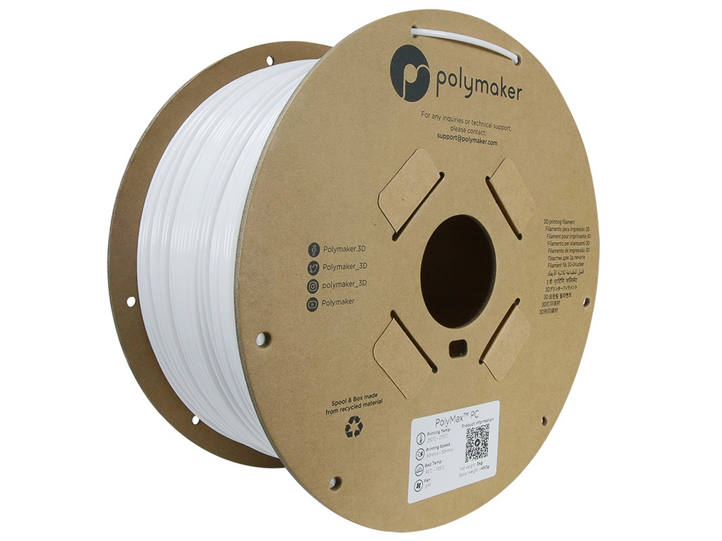[109423440696] POLYMAKER TOUGH PC 2,85mm WHITE 3kg