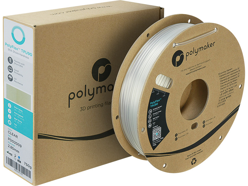 POLYMAKER TPU-90A 2,85mm CLEAR 0,75kg