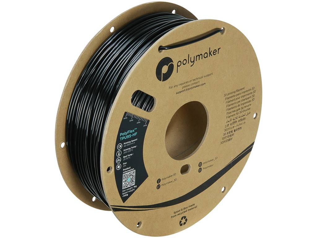 [109423440701] POLYMAKER TPU-95A HIGH SPEED 2,85mm BLACK 1kg