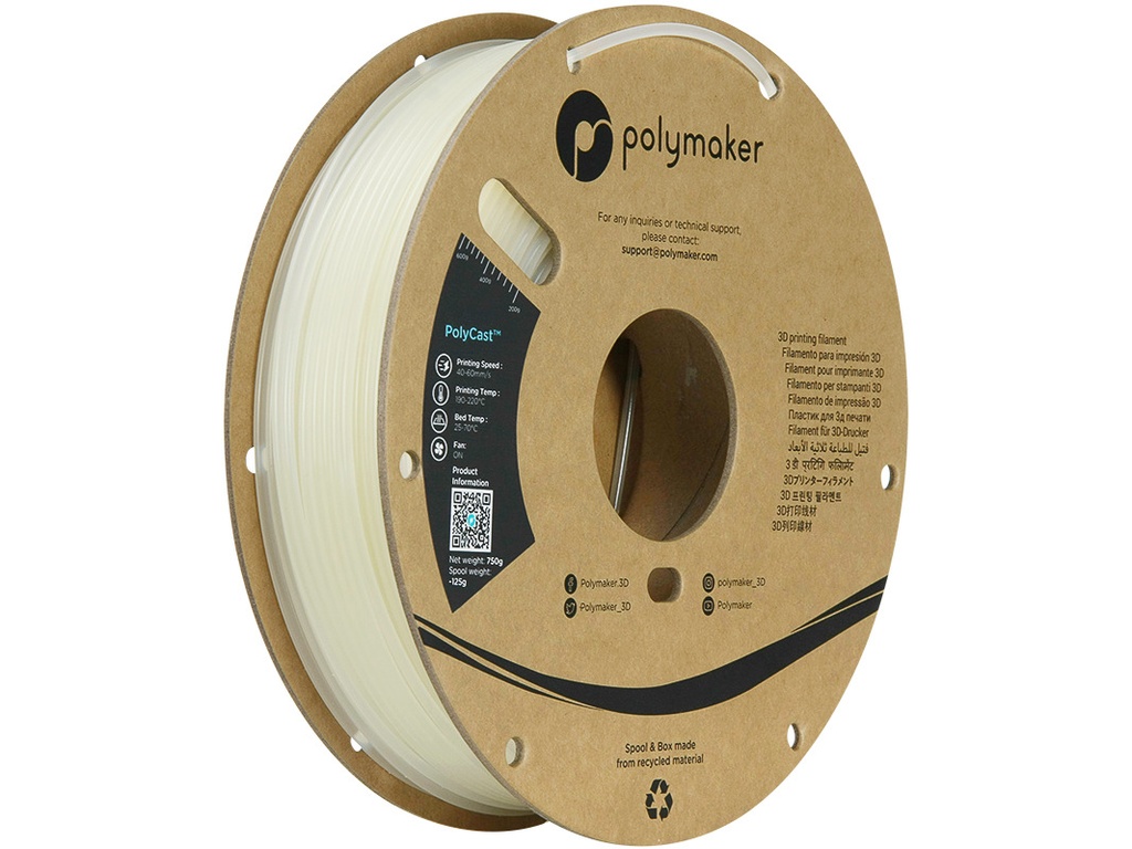 [109423440707] POLYMAKER POLYCAST 2,85mm NATURAL 0,75kg