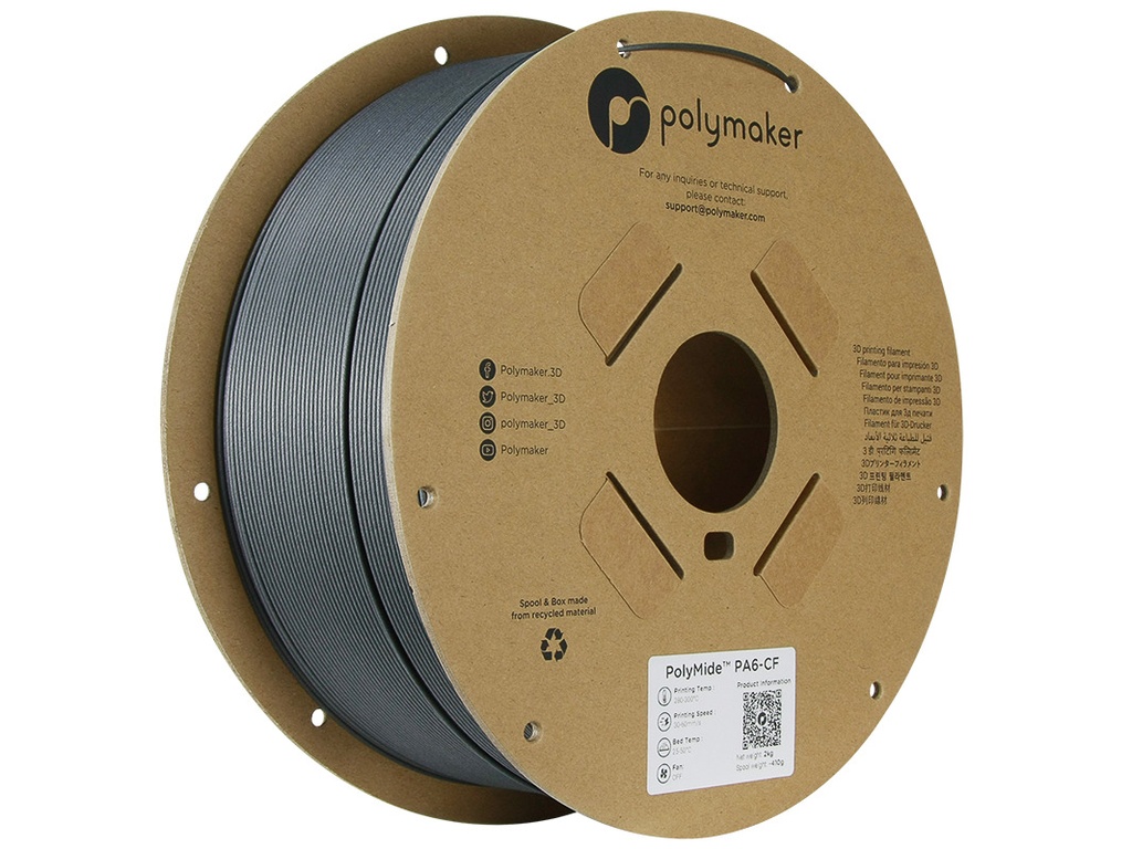 [109423440708] POLYMAKER PA6-CF 1,75mm BLACK 2kg