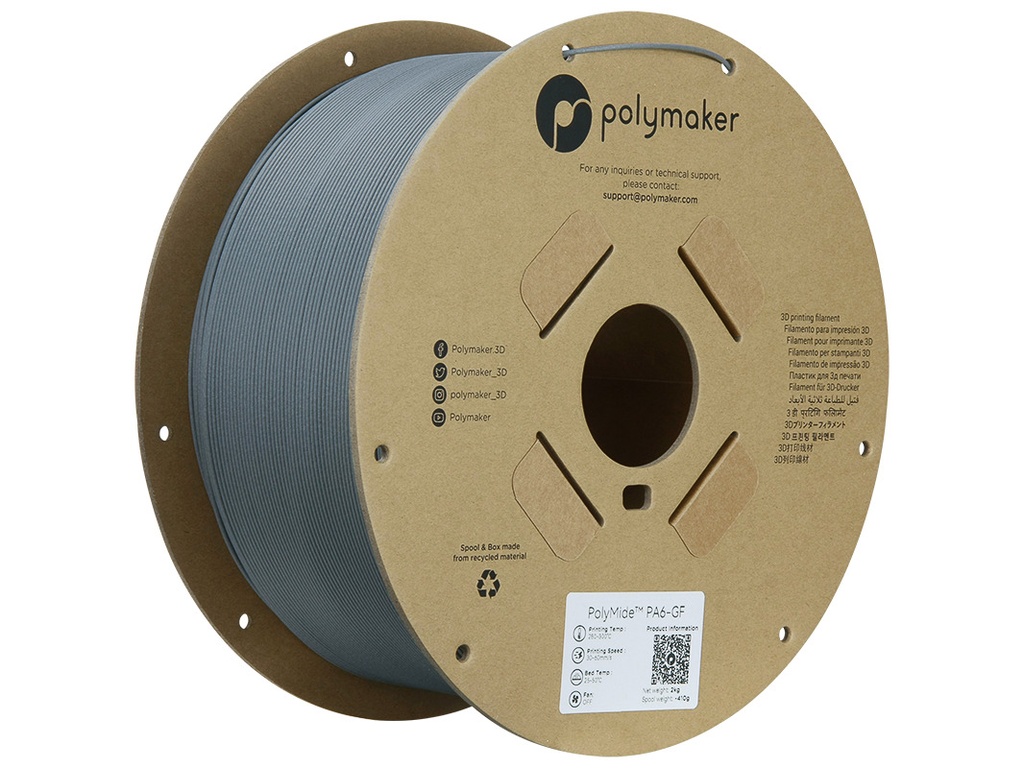 POLYMAKER PA6-GF 1,75mm GREY 2kg