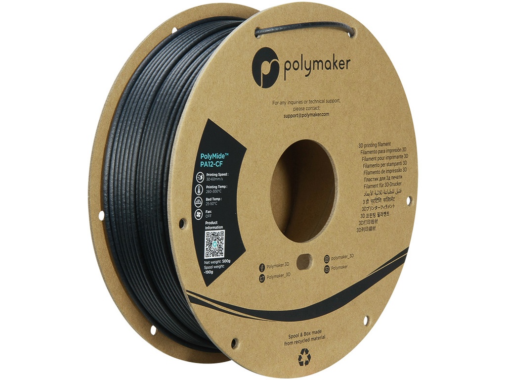 [109423440710] POLYMAKER PA12-CF 2,85mm BLACK 0,5kg