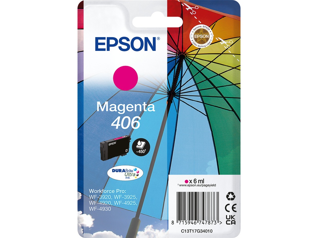 [170015442182] EPSON C13T17G34010 EPSON 406 WF ink magenta ST