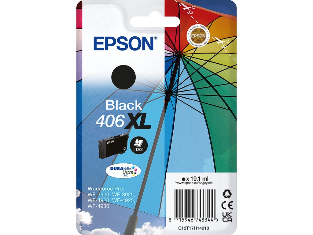 [170015442188] EPSON C13T17H14010 EPSON 406XL WF ink black HC