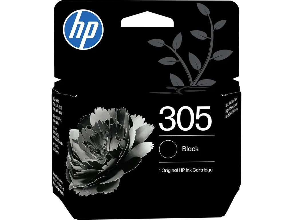[170025442074] HEWLETT PACKARD 3YM61AE#LS1 HP 305 DJ ink black ST 120