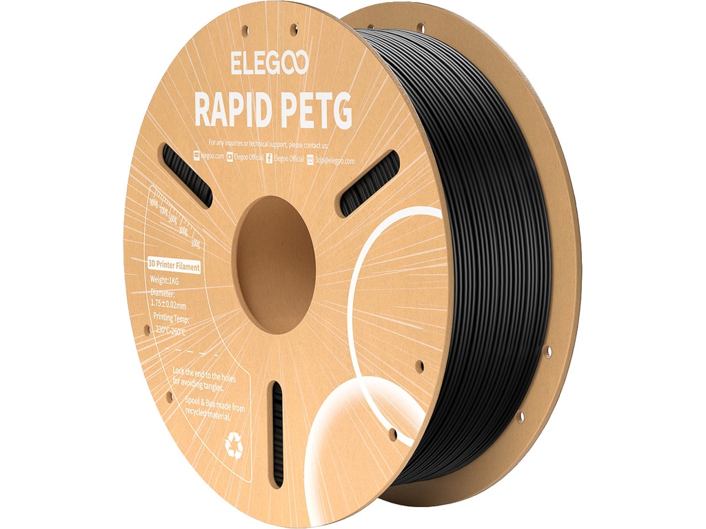 [109393440073] ELEGOO RAPID PETG 1,75mm BLACK 1kg