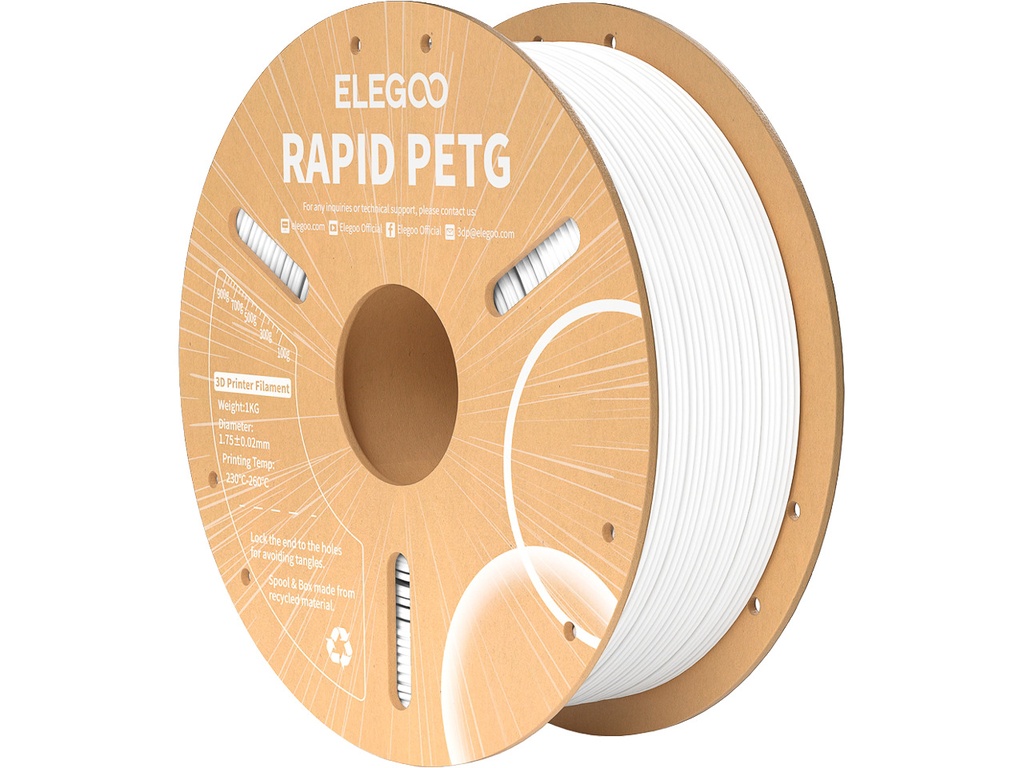 [109393440074] ELEGOO RAPID PETG 1,75mm WHITE 1kg