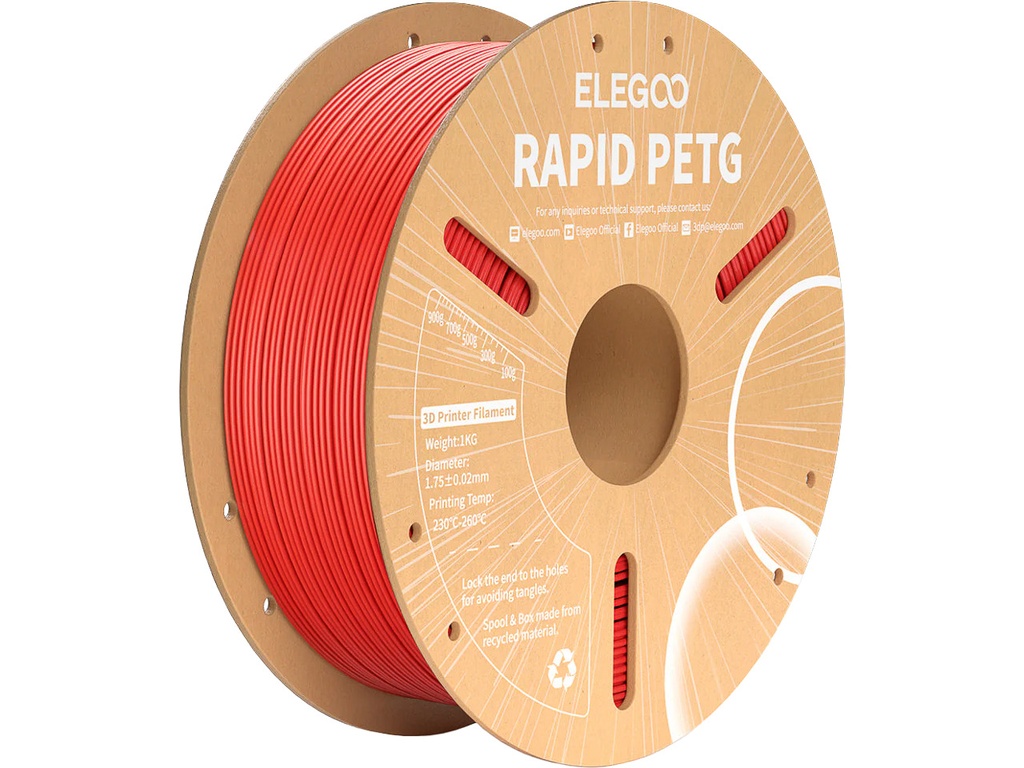 [109393440075] ELEGOO RAPID PETG 1,75mm RED 1kg