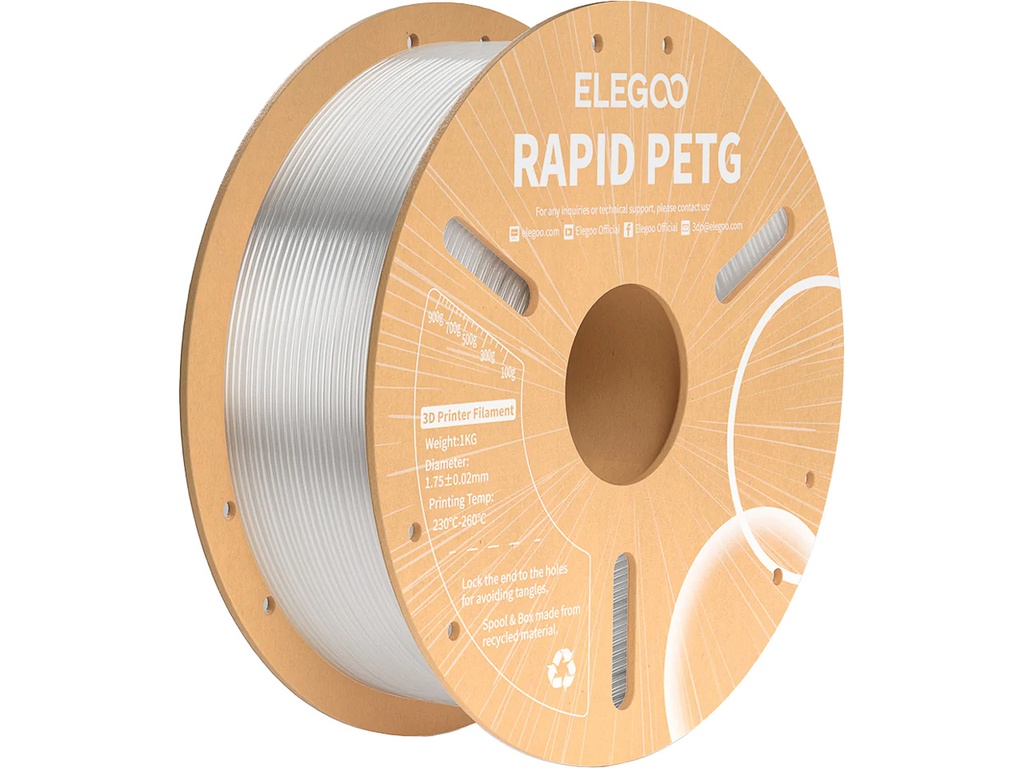 [109393440082] ELEGOO RAPID PETG 1,75mm TRANSPARENT 1kg
