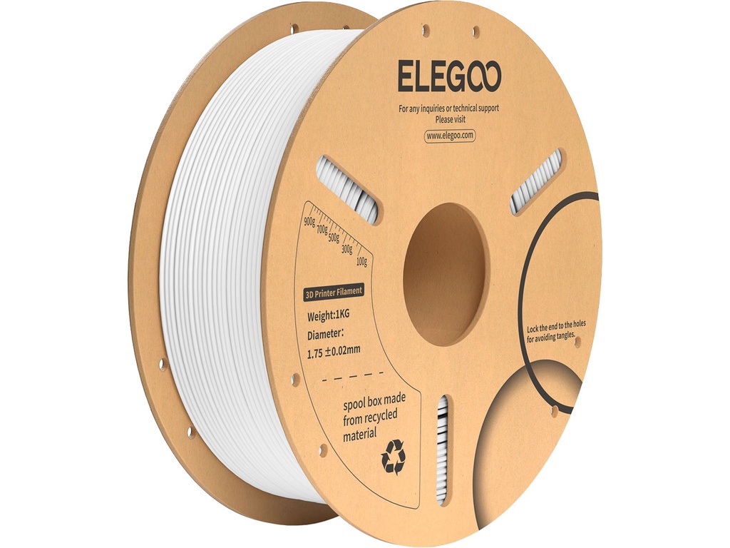 [109393440168] ELEGOO PLA+ 1,75mm WHITE 1kg
