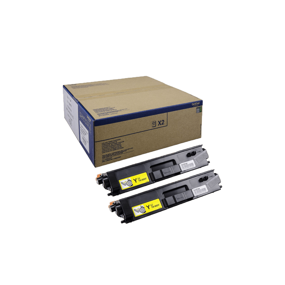 Brother TN-900YTWIN tonercartridge 2 stuk(s) Origineel Geel