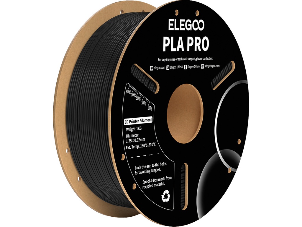 [109393440235] ELEGOO PLA PRO 1,75mm BLACK 1kg