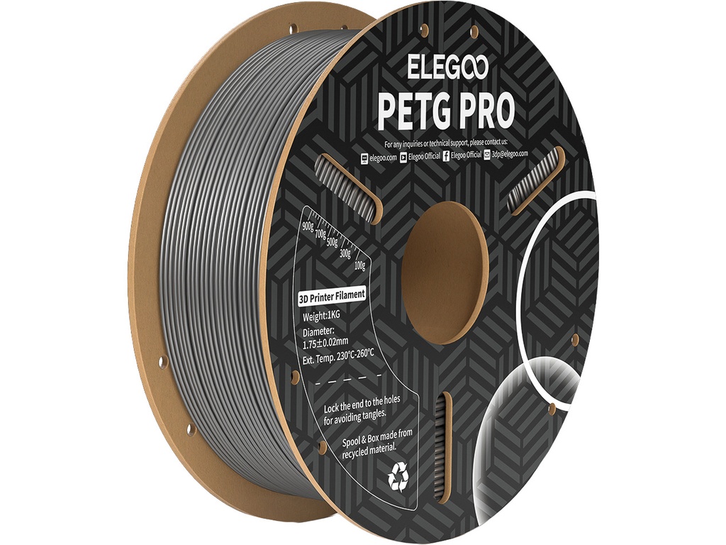 [109393440244] ELEGOO PLA PRO 1,75mm SILVER 1kg