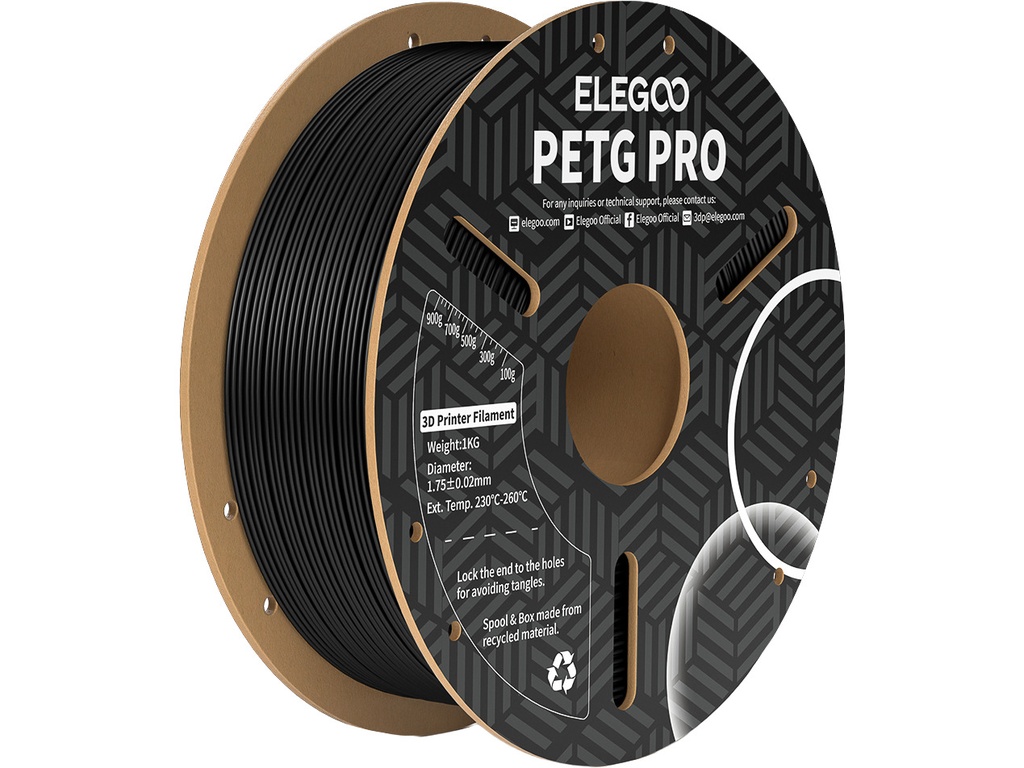 [109393440245] ELEGOO PLA PRO 1,75mm BLACK 1kg