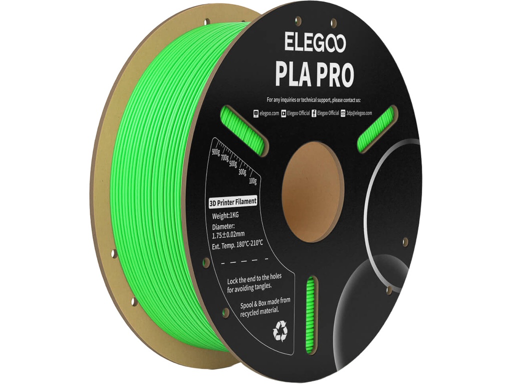 [109393440257] ELEGOO PLA PRO 1,75mm NEON GREEN 1kg