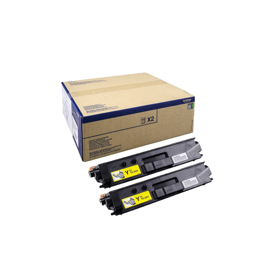 [120005440206] Brother TN-329YTWIN tonercartridge 2 stuk(s) Origineel Geel