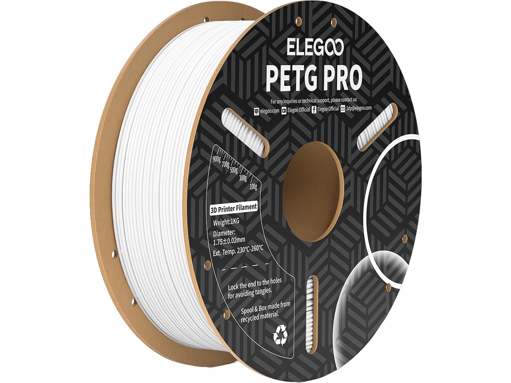 ELEGOO PETG PRO 1,75mm WHITE 1kg