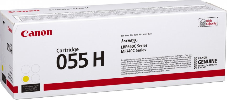 [120008440232] Canon 055H tonercartridge 1 stuk(s) Origineel Geel