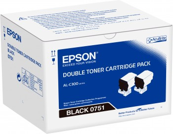 [120015440251] Epson Double Black Toner Cartridge Pack 2 x 7.3k
