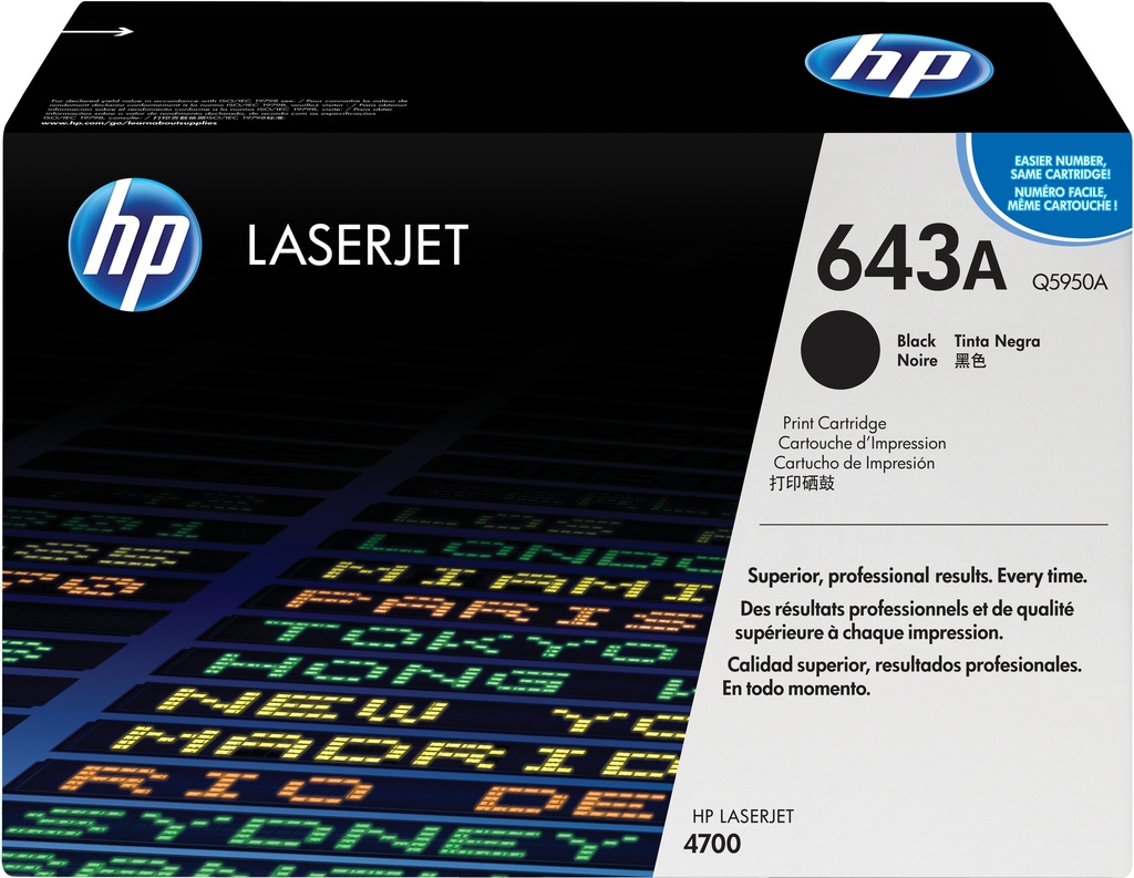 [120025440195] HP 643A originele zwarte LaserJet tonercartridge