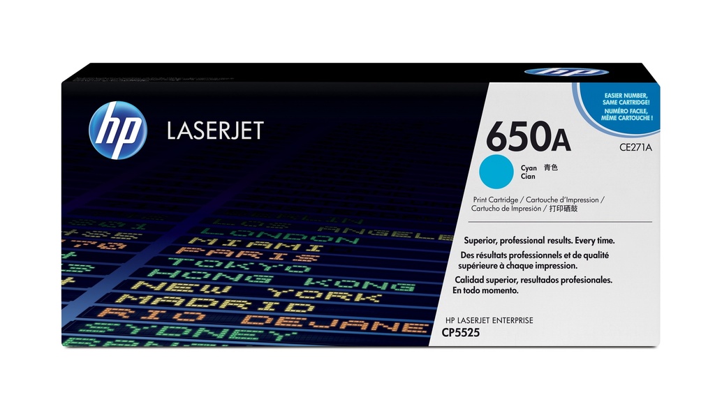 [120025440344] HP 650A originele cyaan LaserJet tonercartridge