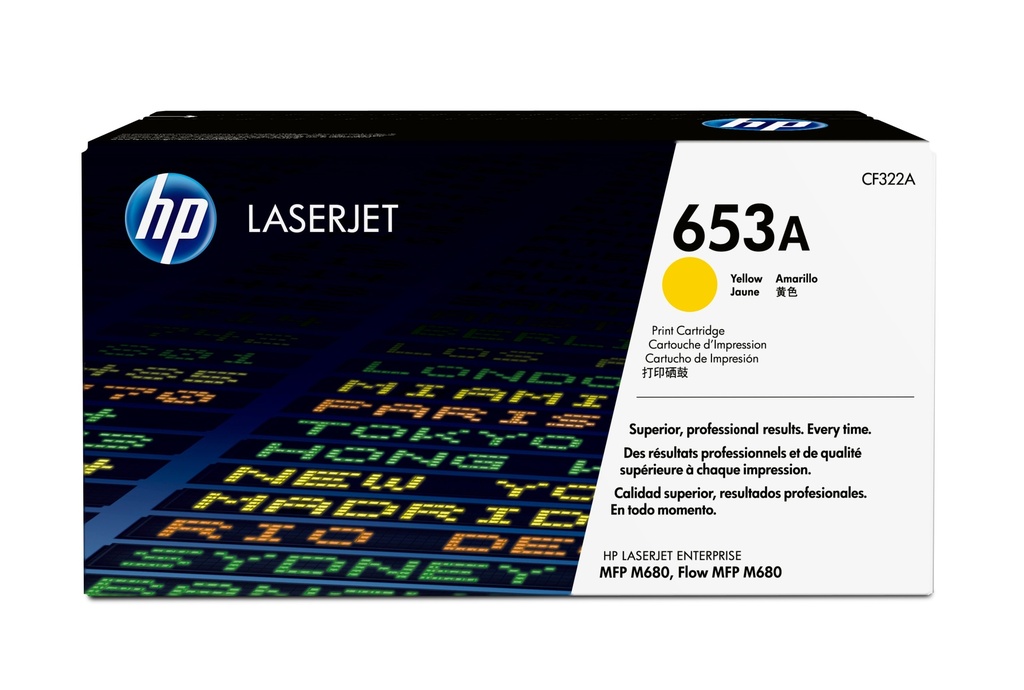 HP 653A originele gele LaserJet tonercartridge