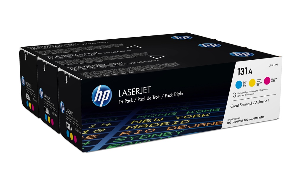 [120025440902] HP 131A originele cyaan/magenta/gele LaserJet tonercartridges, 3-pack