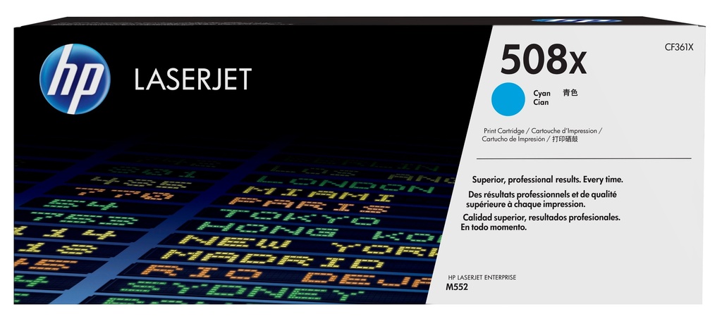 [120025440985] HP 508X originele high-capacity cyaan LaserJet tonercartridge
