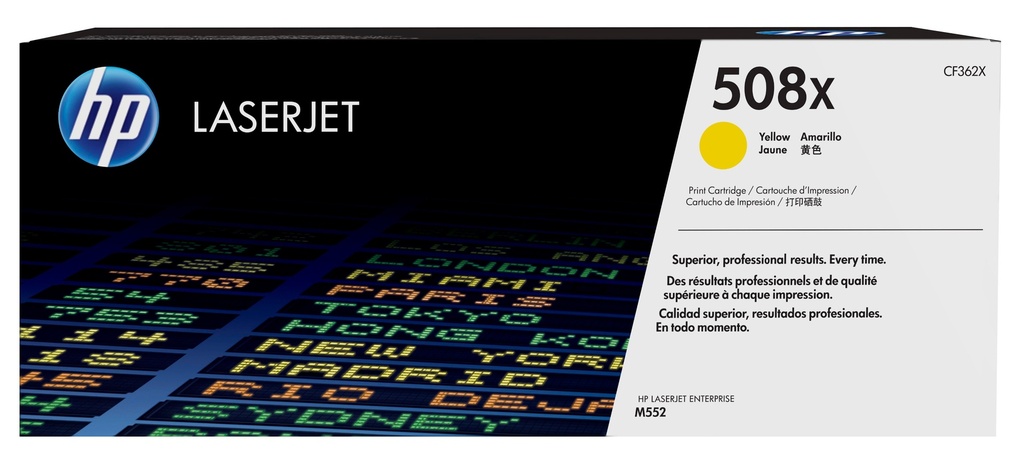 [120025440986] HP 508X originele high-capacity gele LaserJet tonercartridge
