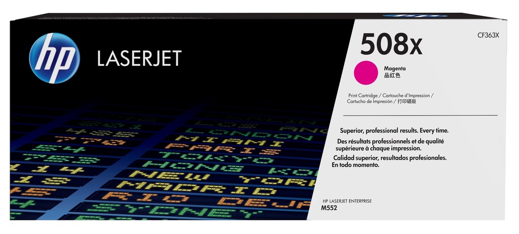 [120025440987] HP 508X originele high-capacity magenta LaserJet tonercartridge