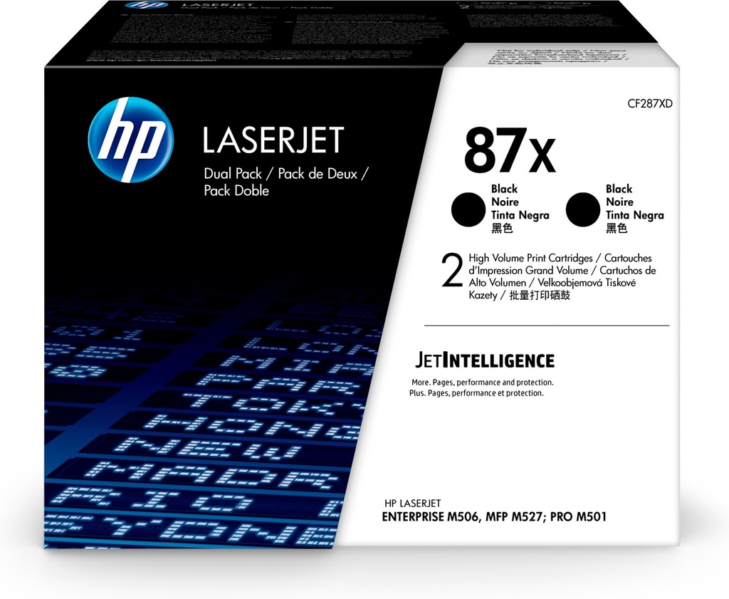 [120025441129] HP 87X originele high-capacity zwarte LaserJet tonercartridges, 2-pack