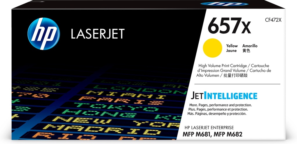 [120025441154] HP 657X originele high-capacity gele LaserJet tonercartridge