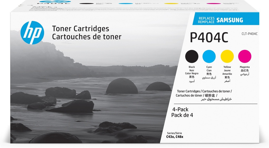 Samsung CLT-P404C 4-pack zwarte/cyaan/magenta/gele tonercartridges
