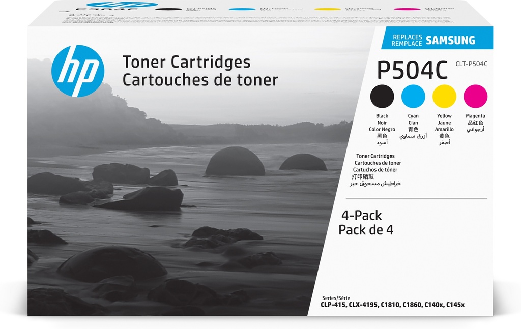 [120025441356] Samsung CLT-P504C 4-pack originele cyaan/magenta/gele/zwarte tonercartridge