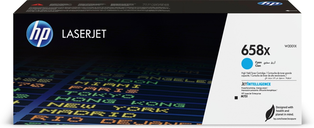 HP 658X originele high-capacity cyaan LaserJet tonercartridge