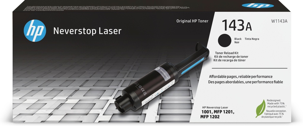 [120025441636] HP 143A originele zwarte Neverstop-tonerbijvulkit