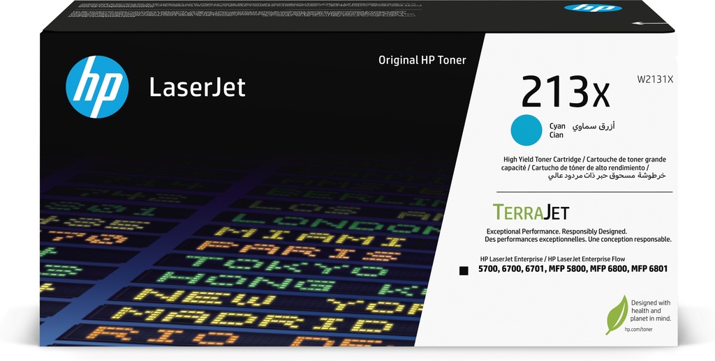 HP 213X originele high-capacity LaserJet-tonercartridge, cyaan