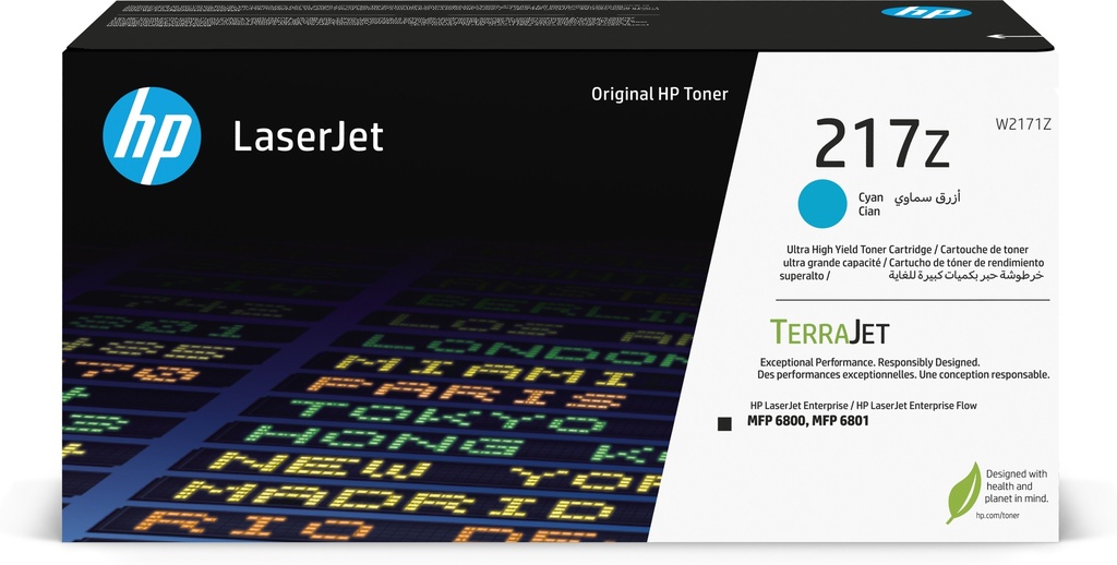 HP 217Z originele ultra high-capacity LaserJet-tonercartridge, cyaan