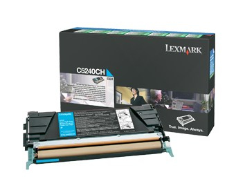 [120035440234] Lexmark C524, C532, C534 5K cyaan retourpr. tonercartr.
