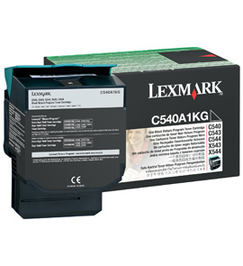 [120035440360] Lexmark C54x, X54x 1K zwarte retourprogr. tonercartr.