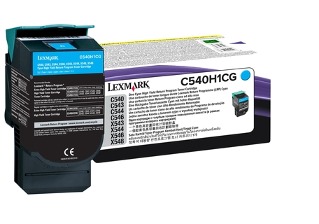 [120035440365] Lexmark C54x, X54x 2K cyaan retourprogr. tonercartr.