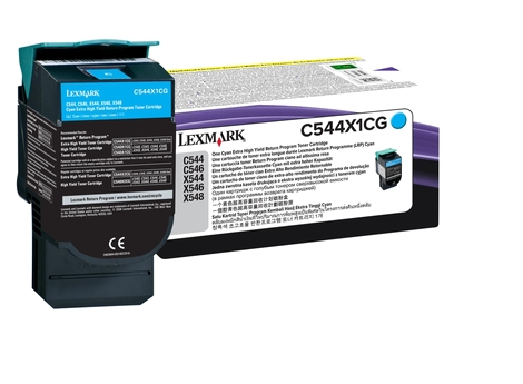 Lexmark C544, C546, X544, X546, X548 4K cyaan ret.pr. cartr.