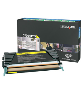 [120035440406] Lexmark C736, X736, X738 10K gele retourpr. tonercartr.